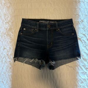 American Eagle Outfitters Women's Dark Blue Denim Shorts
